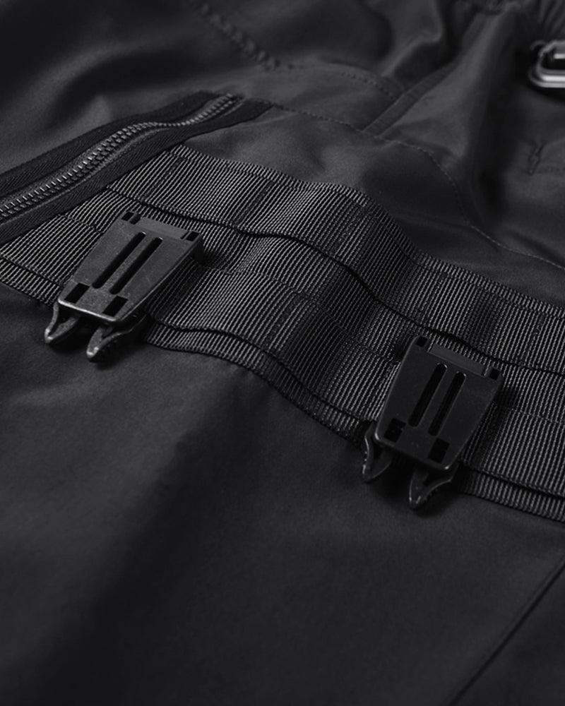 Pantalon Cargo Chic Noir avec Poche Zippée