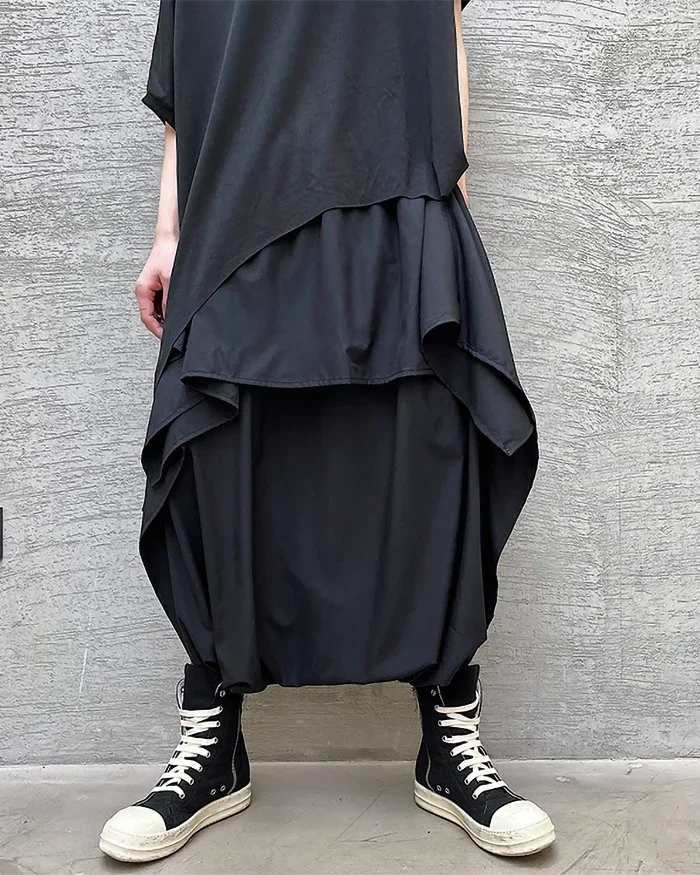 Pantalons Chic à Entrejambe Tombant