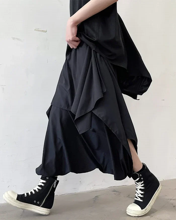 Pantalons Chic à Entrejambe Tombant