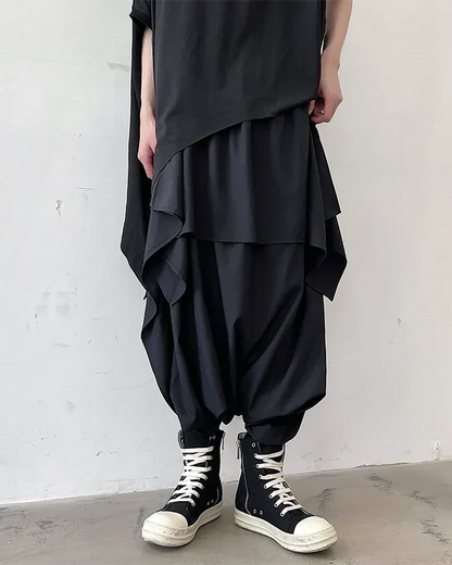 Pantalons Chic à Entrejambe Tombant