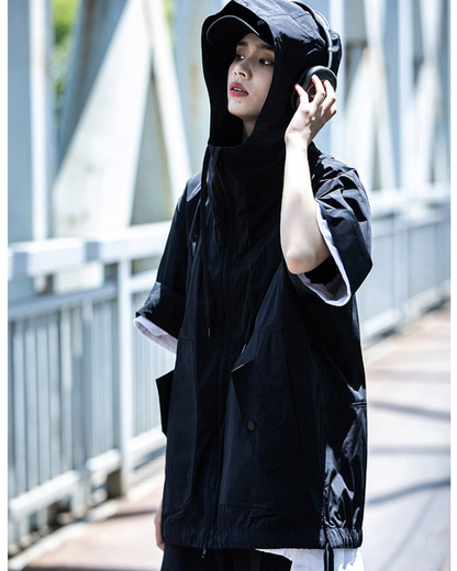 Duo de Veste et Shorts Multi-Fonctionnels -  ensemble léger - Duo Veste Cargo et Shorts Unisexe pour Aventures