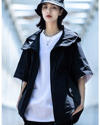 Duo de Veste et Shorts Multi-Fonctionnels -  extérieur - Duo Veste Cargo et Shorts Unisexe pour Aventures