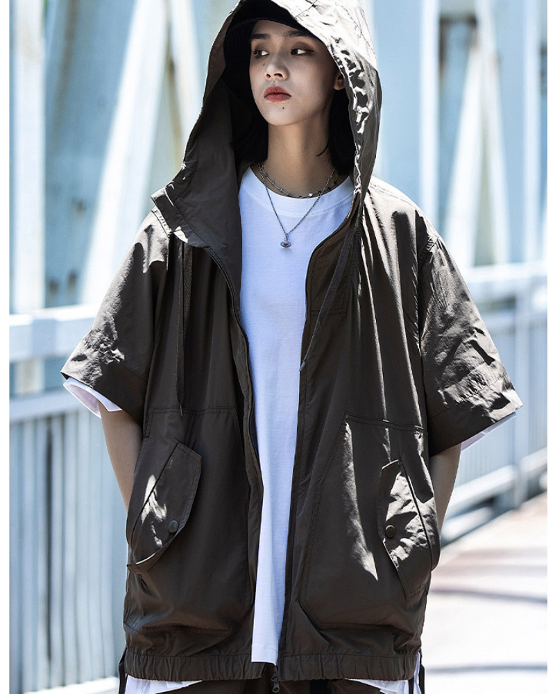 Duo de Veste et Shorts Multi-Fonctionnels -  shorts - Duo Veste Cargo et Shorts Unisexe pour Aventures