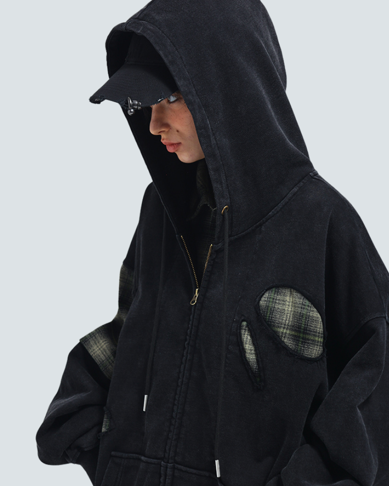 Ensemble de Sweat à Capuche Unisexe Déchiré et Stylé -  mode streetwear unisexe