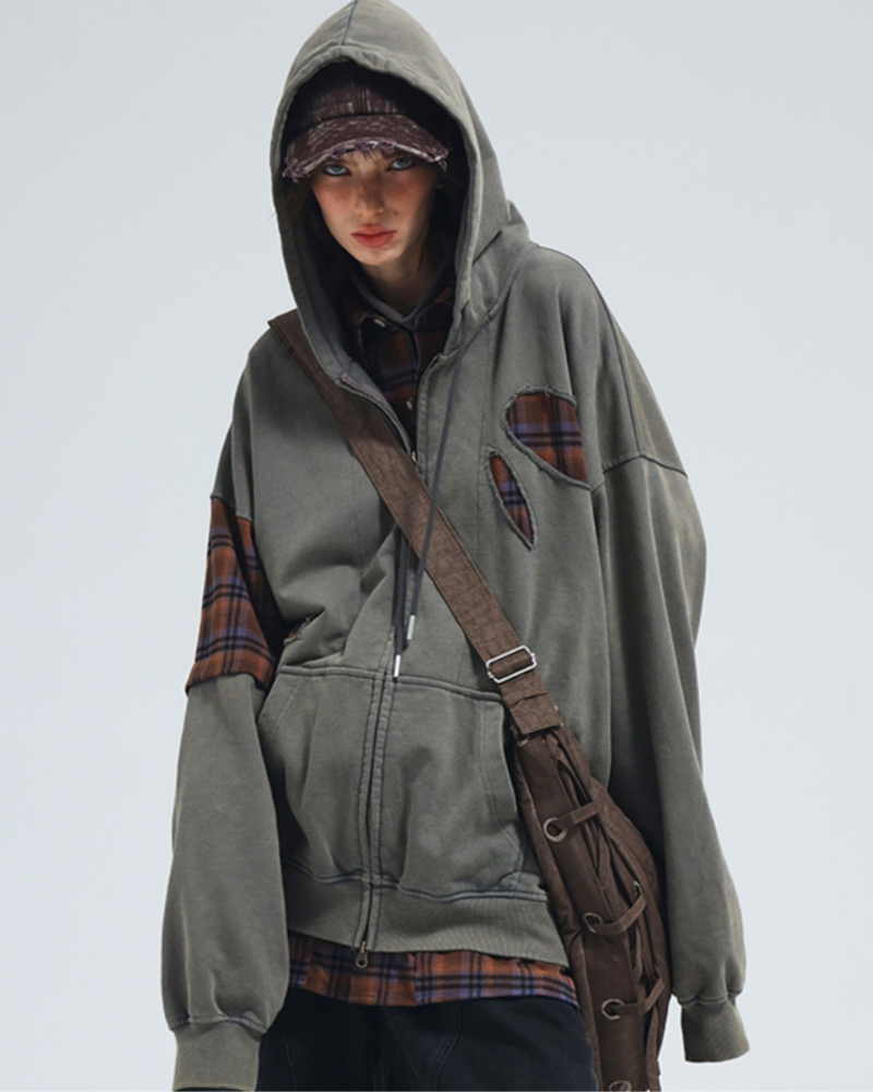 Ensemble de Sweat à Capuche Unisexe Déchiré et Stylé - sweat à capuche