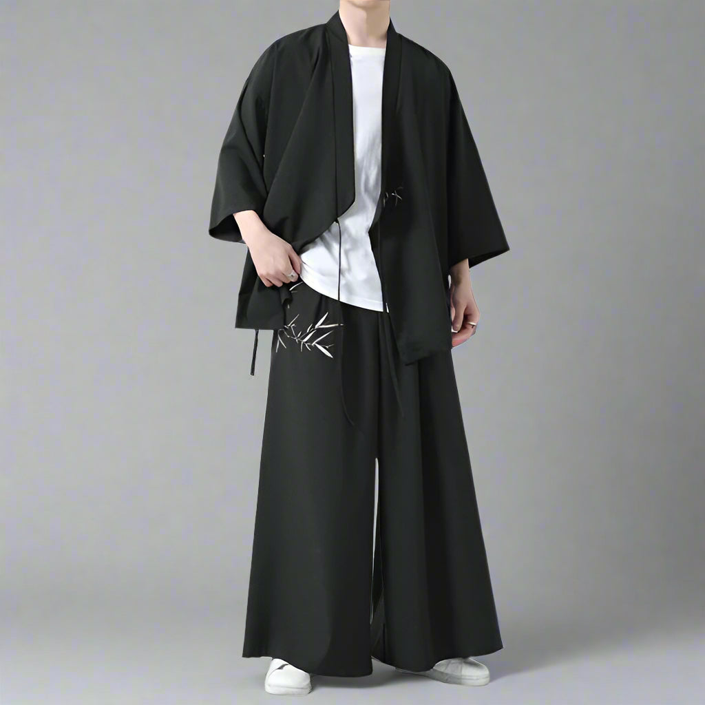Ensemble Haori Japonais Élégant -  mode japonaise - Ensemble Haori Japonais Élégant pour un Style Atypique