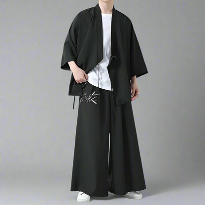 Ensemble Haori Japonais Élégant -  mode japonaise - Ensemble Haori Japonais Élégant pour un Style Atypique