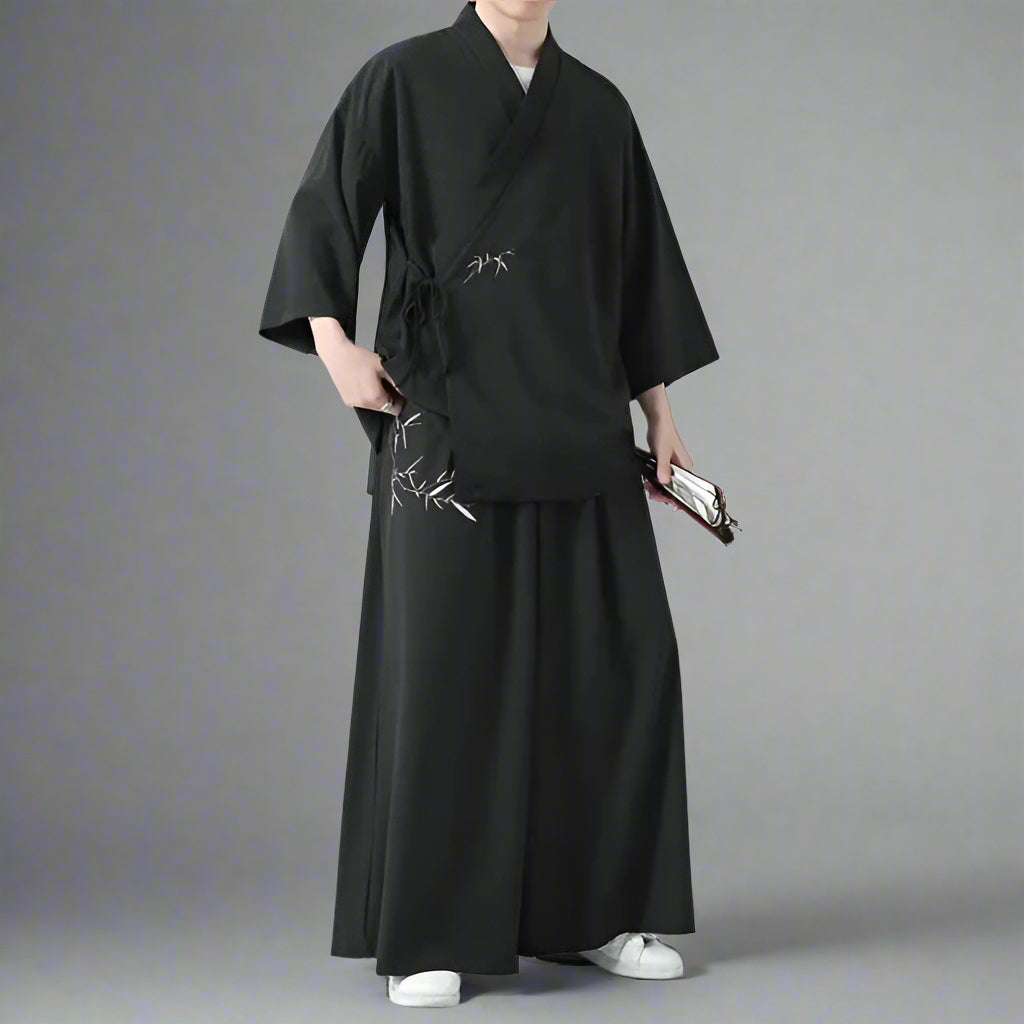 Ensemble Haori Japonais Élégant - vêtements unisexe - Ensemble Haori Japonais Élégant pour un Style Atypique