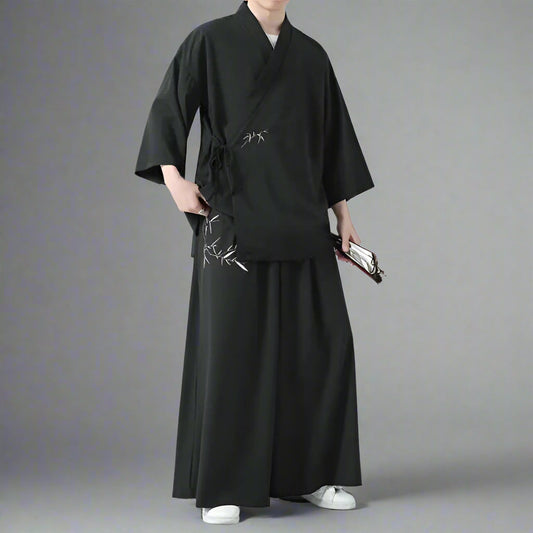 Ensemble Haori Japonais Élégant - vêtements unisexe - Ensemble Haori Japonais Élégant pour un Style Atypique