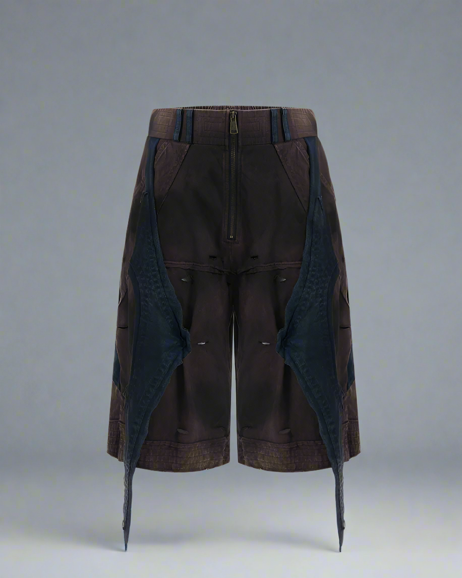 Ensemble Techwear Urbain Audacieux -  tenue modulaire - Ensemble Techwear Urbain : Sweatshirt, Débardeur et Shorts