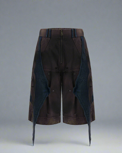 Ensemble Techwear Urbain Audacieux -  tenue modulaire - Ensemble Techwear Urbain : Sweatshirt, Débardeur et Shorts