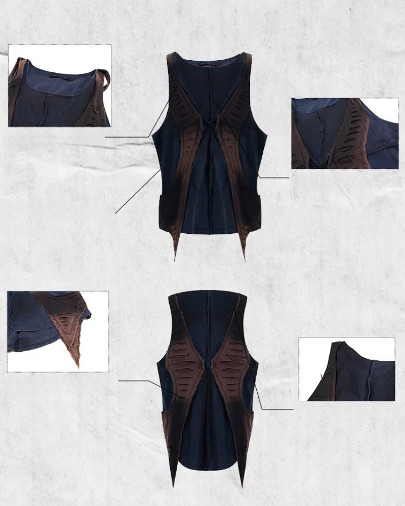 Ensemble Techwear Urbain Audacieux - vêtements citadins - Ensemble Techwear Urbain : Sweatshirt, Débardeur et Shorts