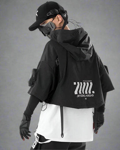 Cape à capuche noire élégante