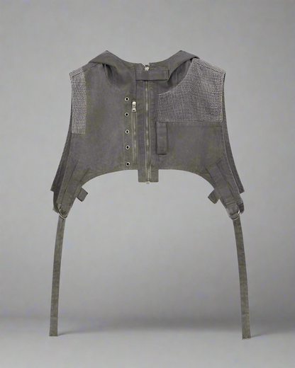 Gilet à Capuche Patchwork Chic Boho -  wasteland - Gilet à Capuche Patchwork pour un Style Boho Unique