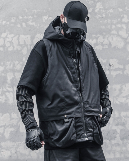 Gilet à Capuche Toutes Saisons -  gilet fonctionnel - Gilet à Capuche Toutes Saisons pour Temps Froid