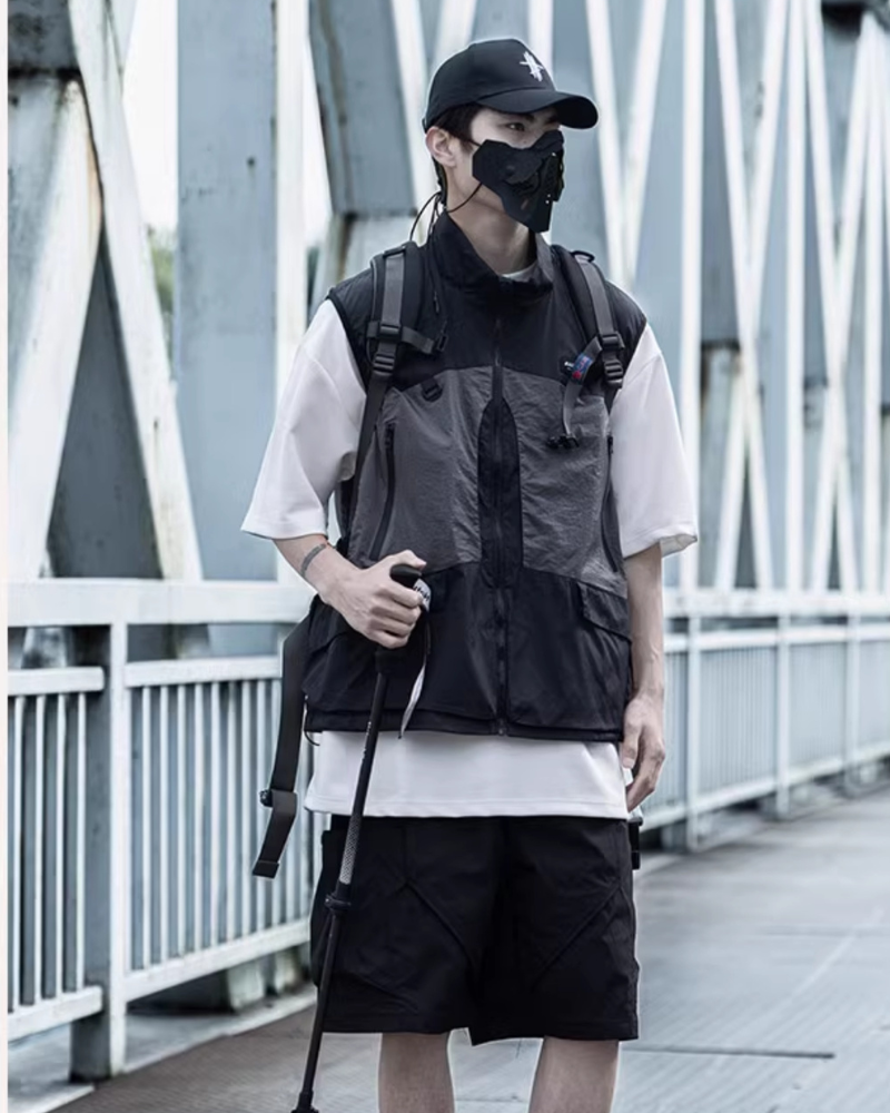 Gilet Cargo Prêt pour l'Aventure - gilet fonctionnel - Gilet Cargo pour Aventure en Extérieur et Randonnée