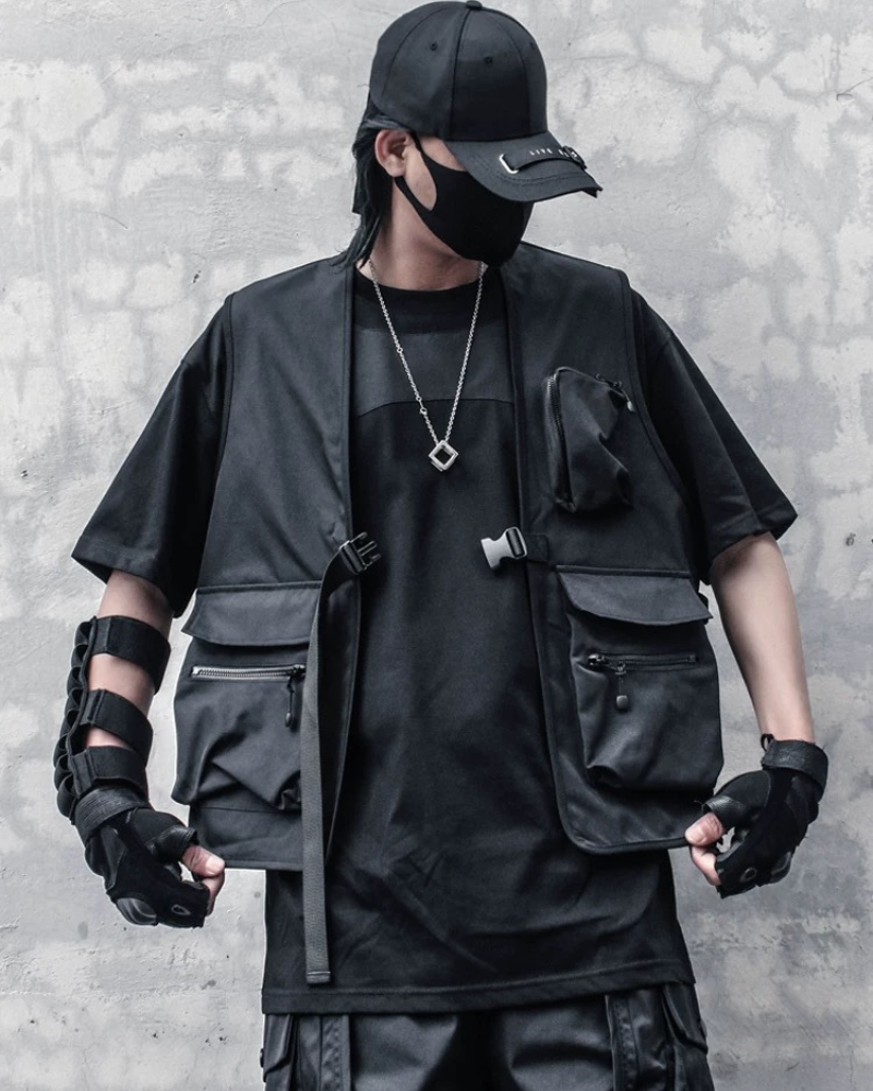 Gilet de Cargo Utilitaire Polyvalent - gilet techwear - Gilet de Cargo Utilitaire pour Urban Explorers