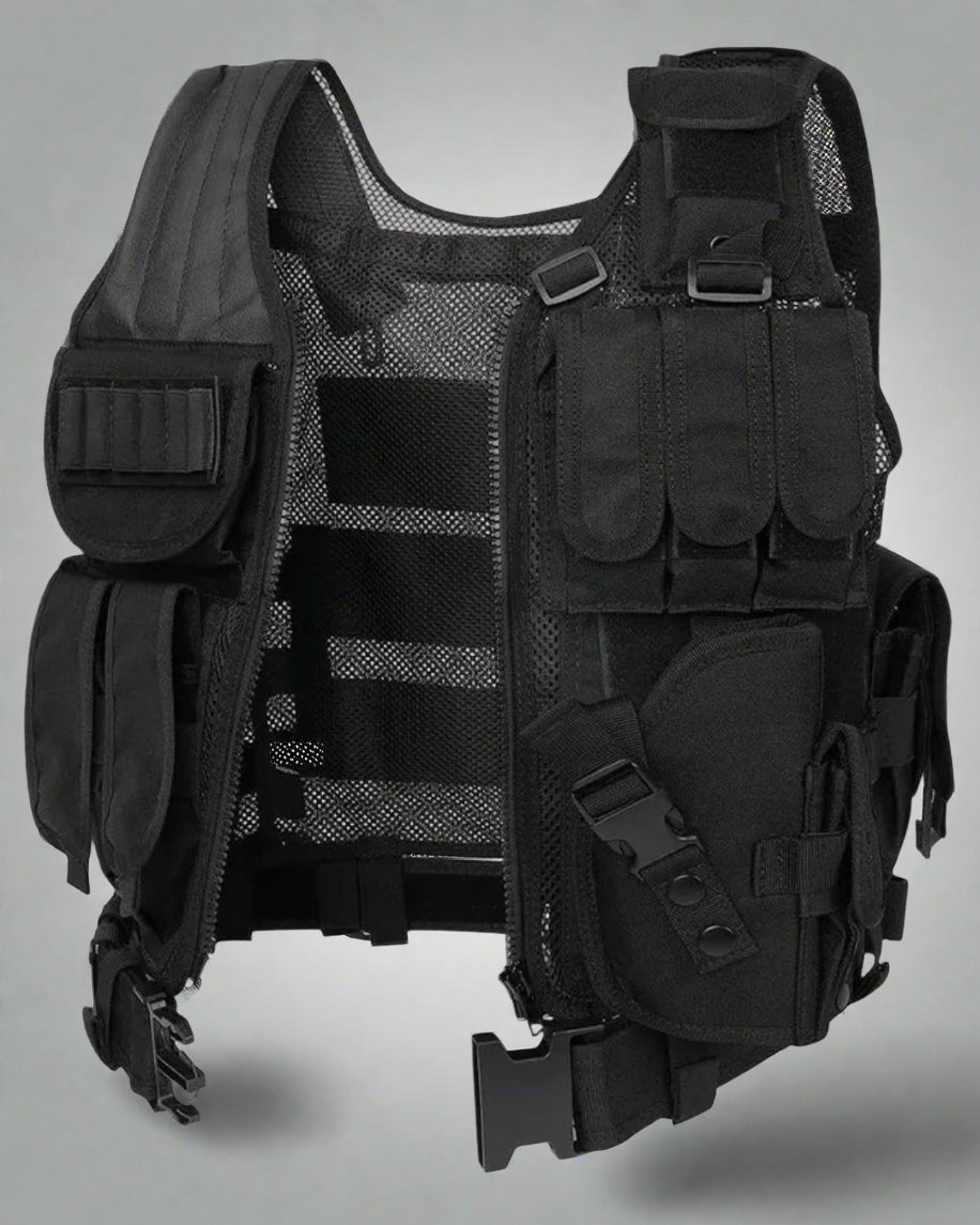 Gilet de Combat Tactique Toutes Conditions -  combat - Gilet de Combat Tactique Ajustable et Pratique