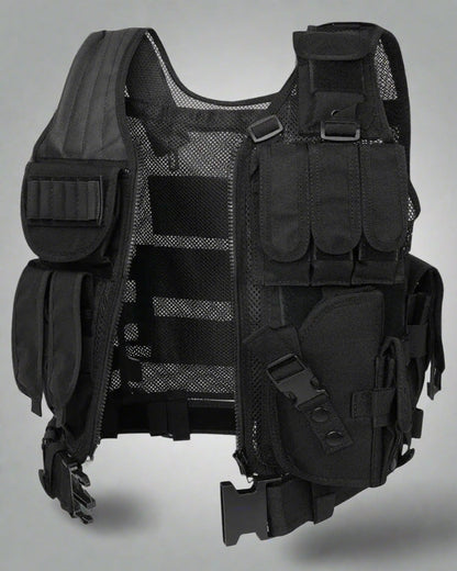 Gilet de Combat Tactique Toutes Conditions -  combat - Gilet de Combat Tactique Ajustable et Pratique