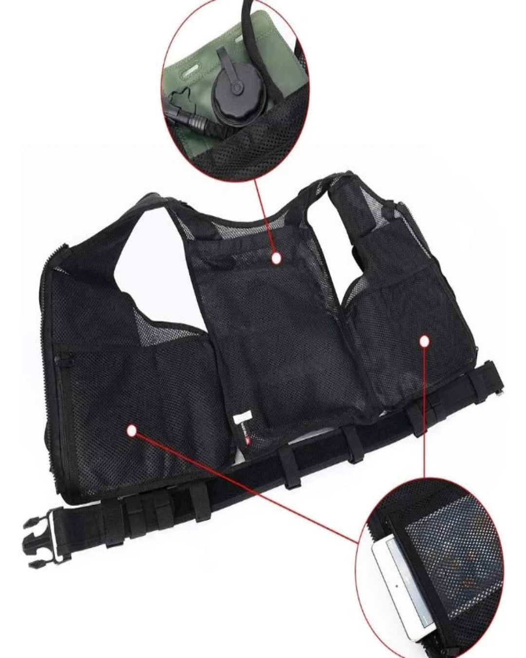 Gilet de Combat Tactique Toutes Conditions -  look militaire - Gilet de Combat Tactique Ajustable et Pratique