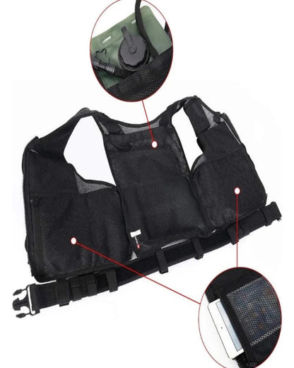 Gilet de Combat Tactique Toutes Conditions -  look militaire - Gilet de Combat Tactique Ajustable et Pratique