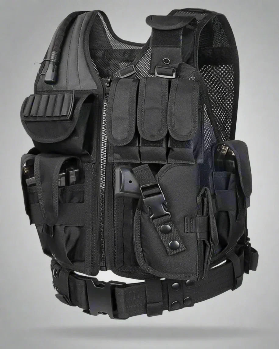 Gilet de Combat Tactique Toutes Conditions - gilet tactique - Gilet de Combat Tactique Ajustable et Pratique