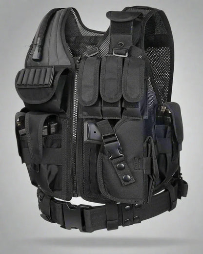 Gilet de Combat Tactique Toutes Conditions - gilet tactique - Gilet de Combat Tactique Ajustable et Pratique