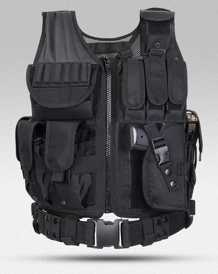 Gilet de Combat Tactique Ultime - gilet tactique - Gilet de Combat Tactique : Confort et Rangement Idéal