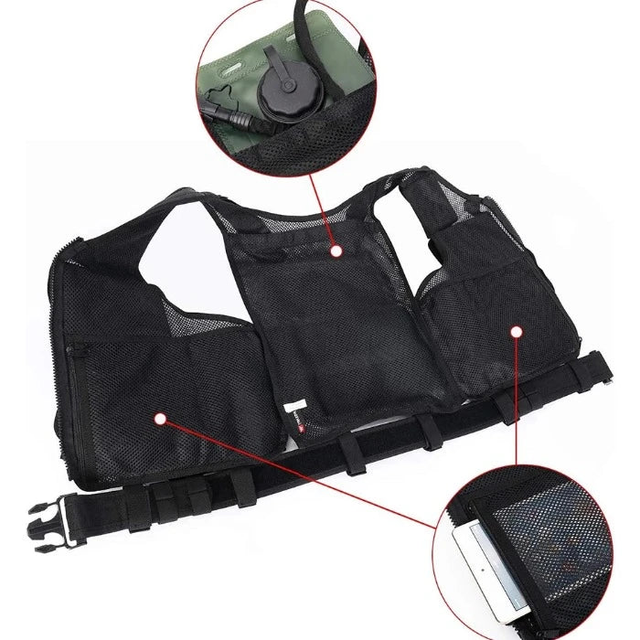 Gilet de Combat Tactique Ultime -  polyester haute densité - Gilet de Combat Tactique : Confort et Rangement Idéal