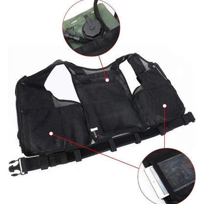 Gilet de Combat Tactique Ultime -  polyester haute densité - Gilet de Combat Tactique : Confort et Rangement Idéal