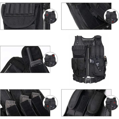 Gilet de Combat Tactique Ultime -  rangement ample - Gilet de Combat Tactique : Confort et Rangement Idéal