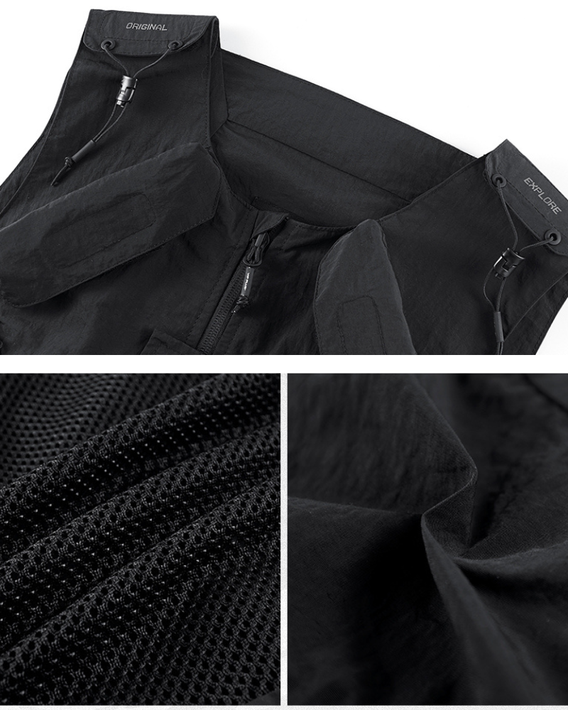 Gilet de Sport Aventure Multi-Poches -  gilet multi-poches - Gilet de Sport Aventure Noir avec Multi-Poches