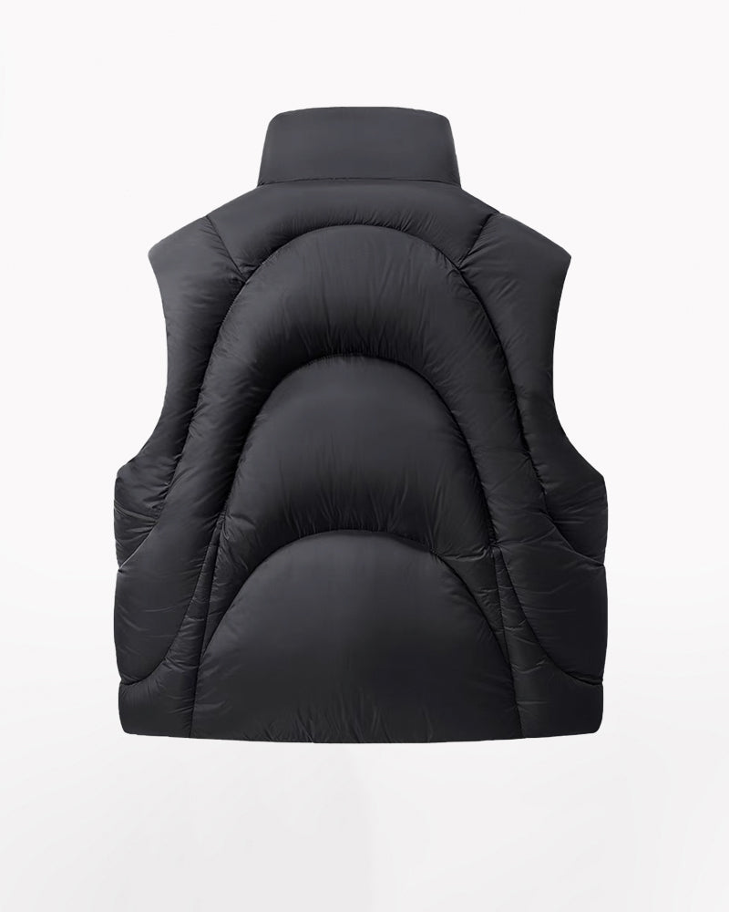 Gilet d'Hiver en Nylon Toutes Saisons -  gilet chaud - Gilet d'Hiver en Nylon Unisexe avec Poches Pratiques