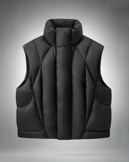 Gilet d'Hiver en Nylon Toutes Saisons - gilet d'hiver - Gilet d'Hiver en Nylon Unisexe avec Poches Pratiques