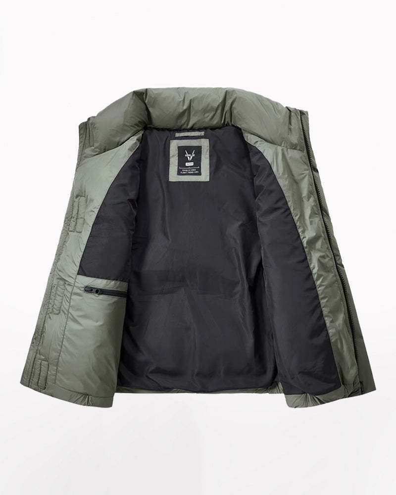 Gilet d'Hiver en Nylon Toutes Saisons -  mode hivernale - Gilet d'Hiver en Nylon Unisexe avec Poches Pratiques