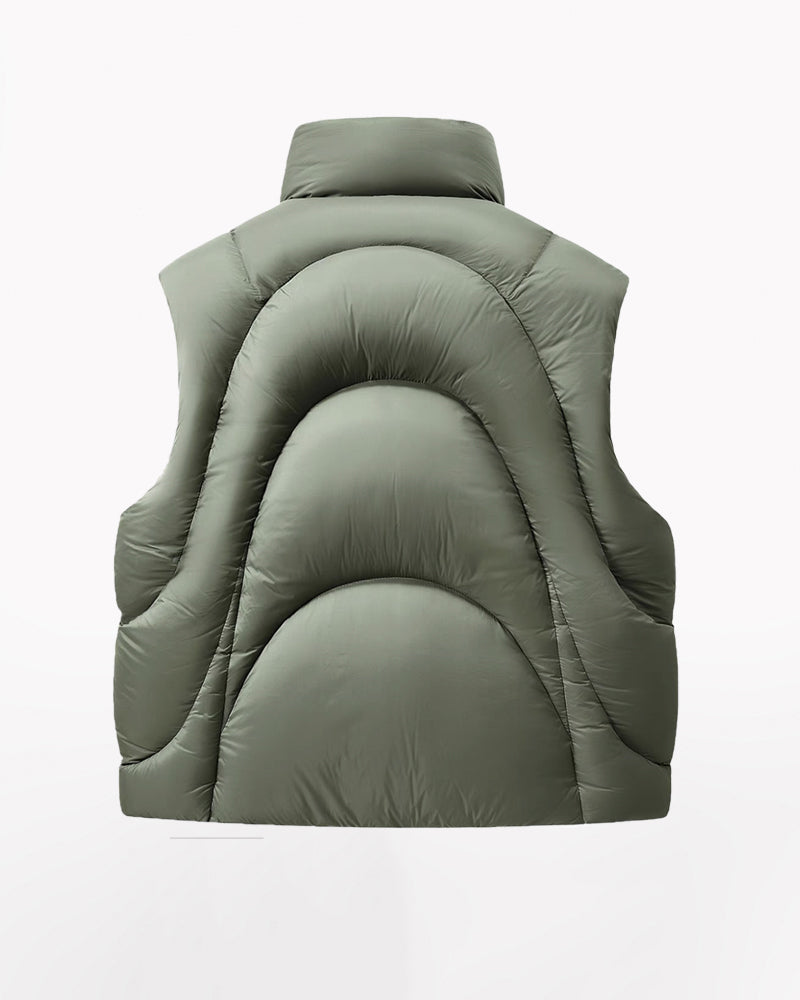 Gilet d'Hiver en Nylon Toutes Saisons -  nylon - Gilet d'Hiver en Nylon Unisexe avec Poches Pratiques
