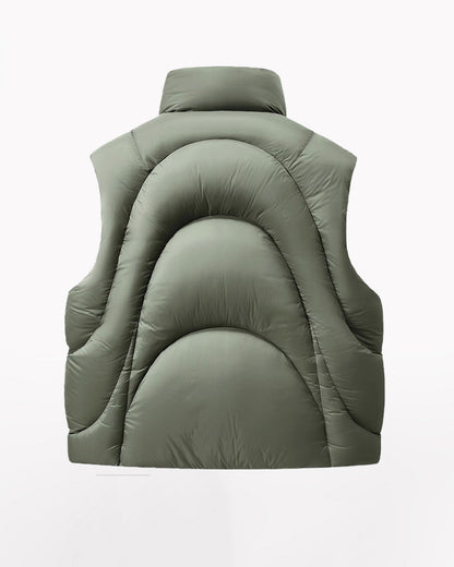 Gilet d'Hiver en Nylon Toutes Saisons -  nylon - Gilet d'Hiver en Nylon Unisexe avec Poches Pratiques