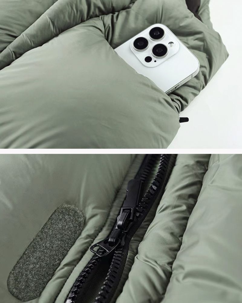 Gilet d'Hiver en Nylon Toutes Saisons -  vêtements chauds - Gilet d'Hiver en Nylon Unisexe avec Poches Pratiques