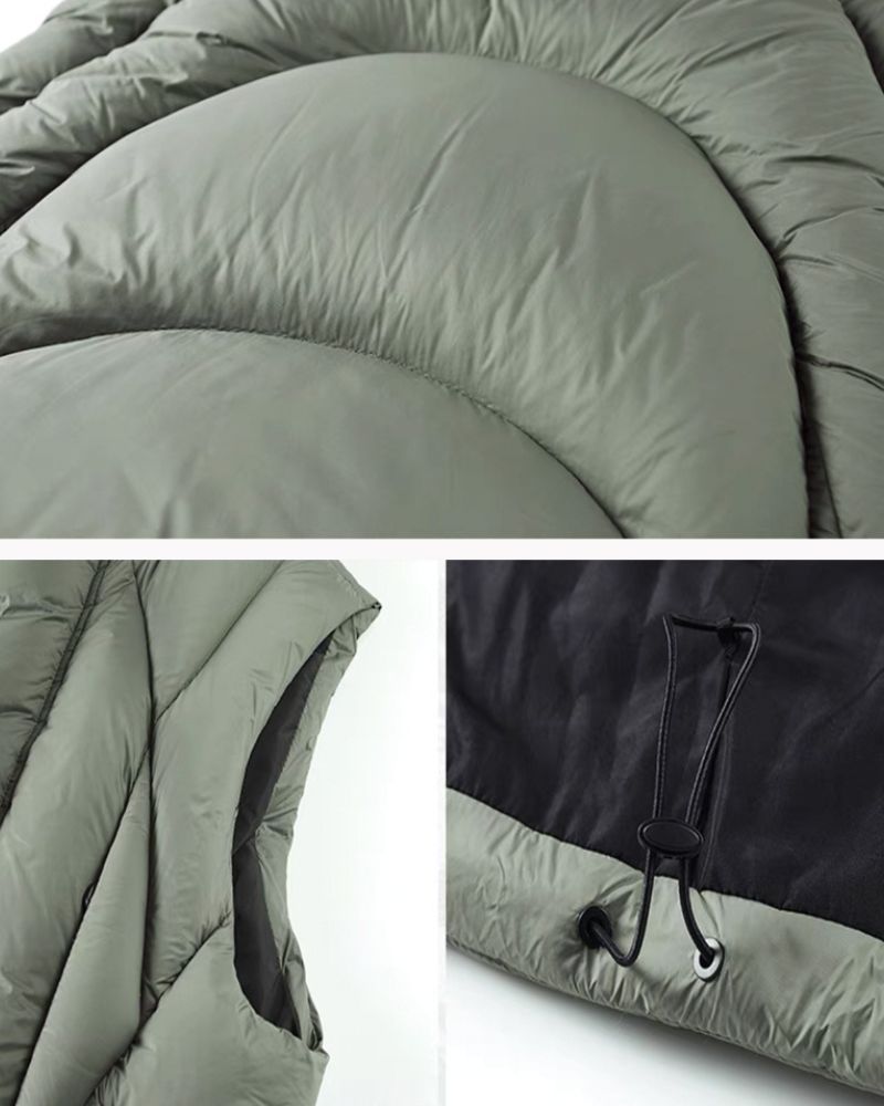 Gilet d'Hiver en Nylon Toutes Saisons -  vêtements en nylon - Gilet d'Hiver en Nylon Unisexe avec Poches Pratiques