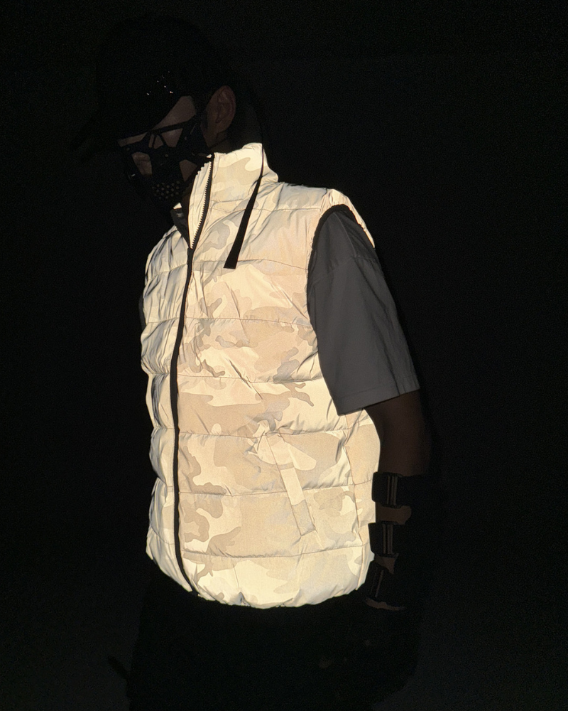 Gilet d'Hiver Réfléchissant Discret -  gilet camouflage - Gilet d'Hiver Réfléchissant Discret pour Aventures