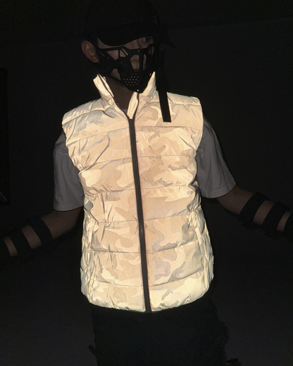 Gilet d'Hiver Réfléchissant Discret -  gilet pour aventuriers - Gilet d'Hiver Réfléchissant Discret pour Aventures
