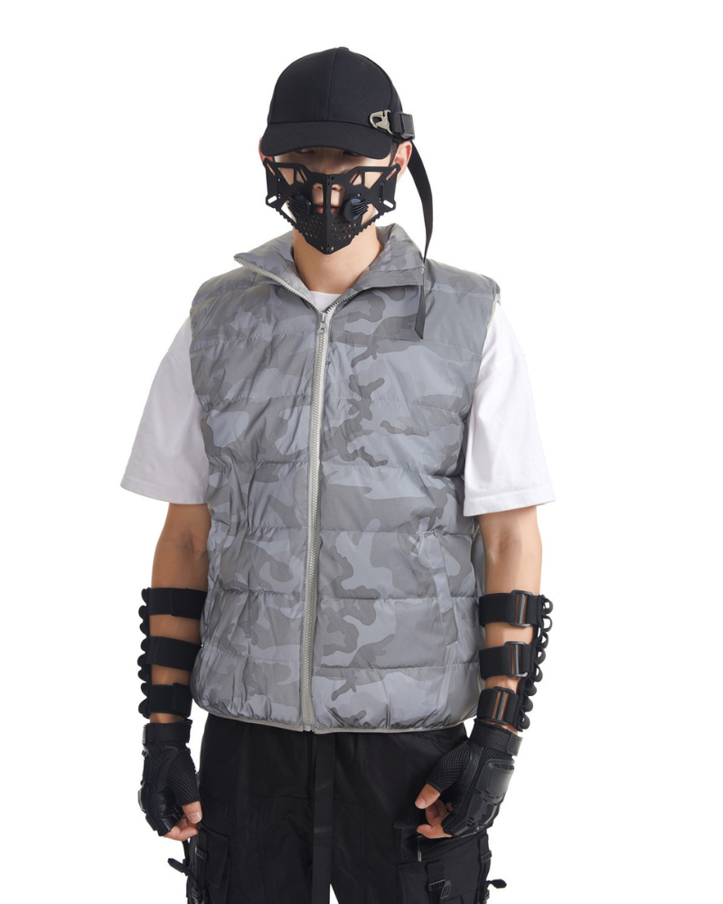Gilet d'Hiver Réfléchissant Discret -  visibilité en hiver - Gilet d'Hiver Réfléchissant Discret pour Aventures