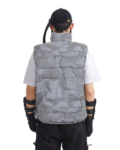 Gilet d'Hiver Réfléchissant Discret -  vêtement chaud - Gilet d'Hiver Réfléchissant Discret pour Aventures
