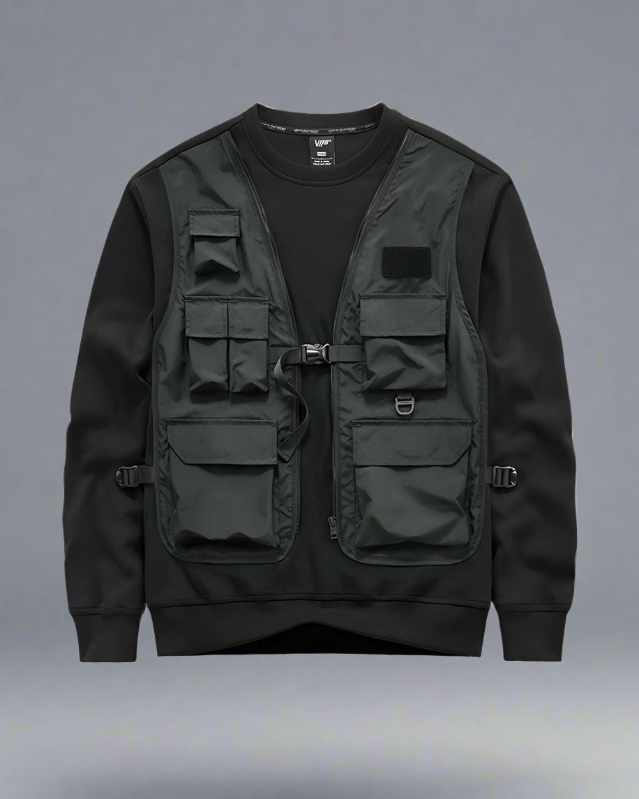 Gilet Tactique Urbain Polyvalent - gilet cargo - Gilet Tactique Urbain Polyvalent pour un Style Unique