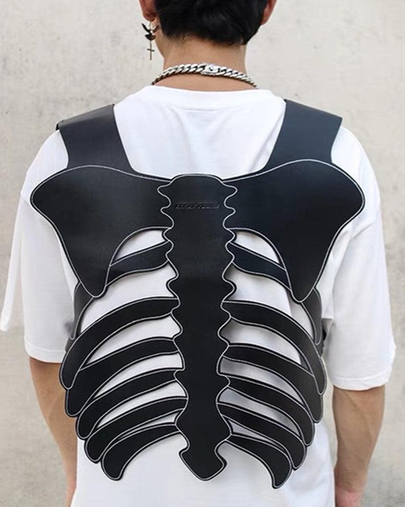 Gilet Tech Stylé Brodé -  fashion futuriste - Gilet Techwear Ajustable au Design Futuriste