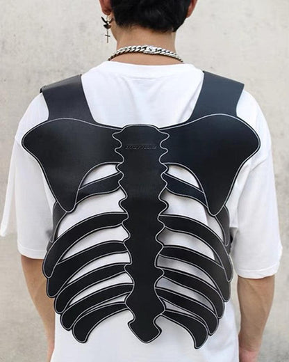 Gilet Tech Stylé Brodé -  fashion futuriste - Gilet Techwear Ajustable au Design Futuriste