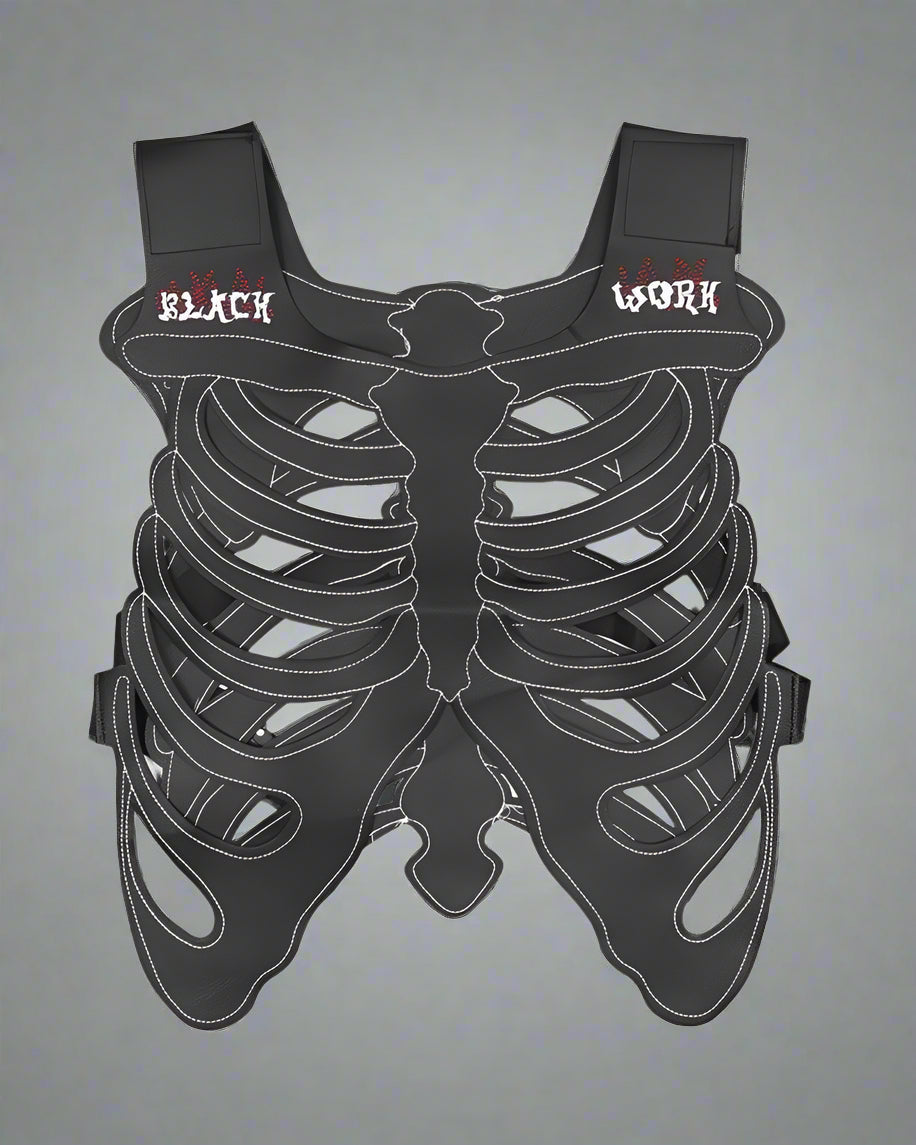 Gilet Tech Stylé Brodé - gilet - Gilet Techwear Ajustable au Design Futuriste