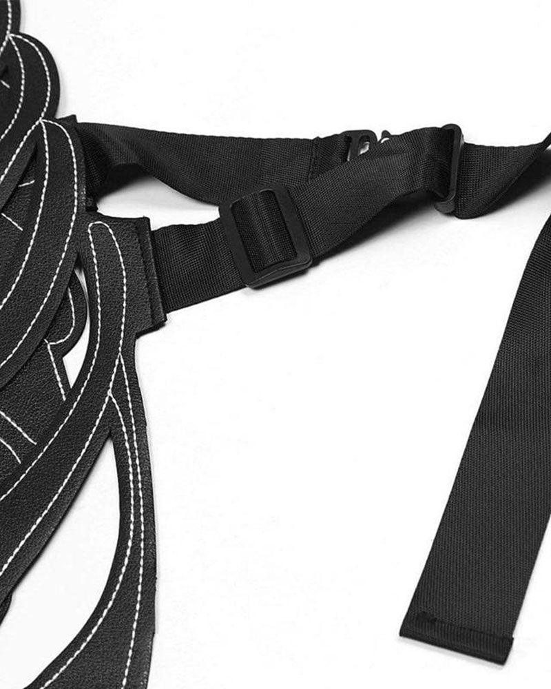 Gilet Tech Stylé Brodé -  urbain - Gilet Techwear Ajustable au Design Futuriste