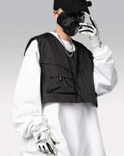 Gilet Urbain Essentiel Tech -  gilet ajustable - Gilet Techwear Urbain Léger et Résistant à l'Eau