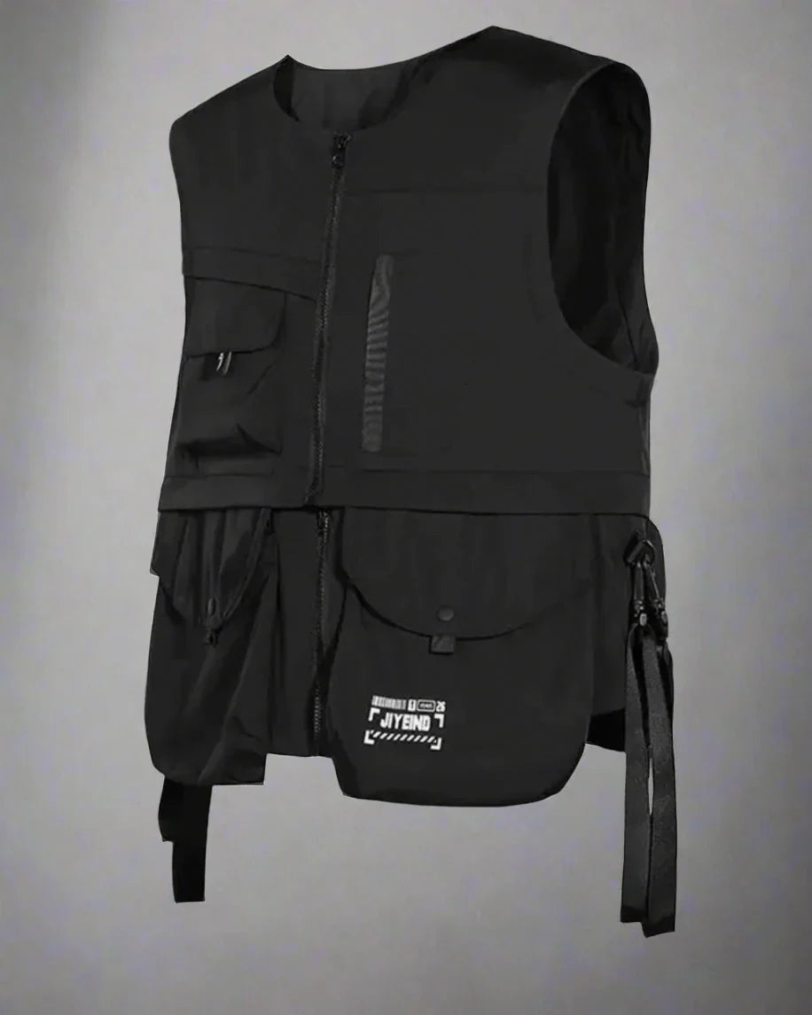 Gilet Urbain Essentiel Tech -  mode urbaine - Gilet Techwear Urbain Léger et Résistant à l'Eau